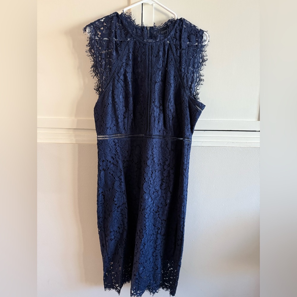 Bardot lace dress - navy